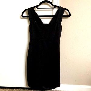 Black mini bodycon dress